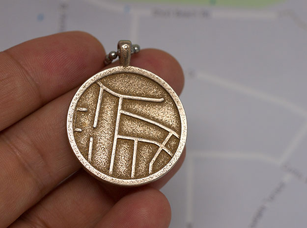 coordinate map necklace