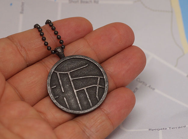 coordinate map necklace