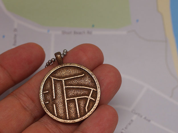 coordinate map necklace