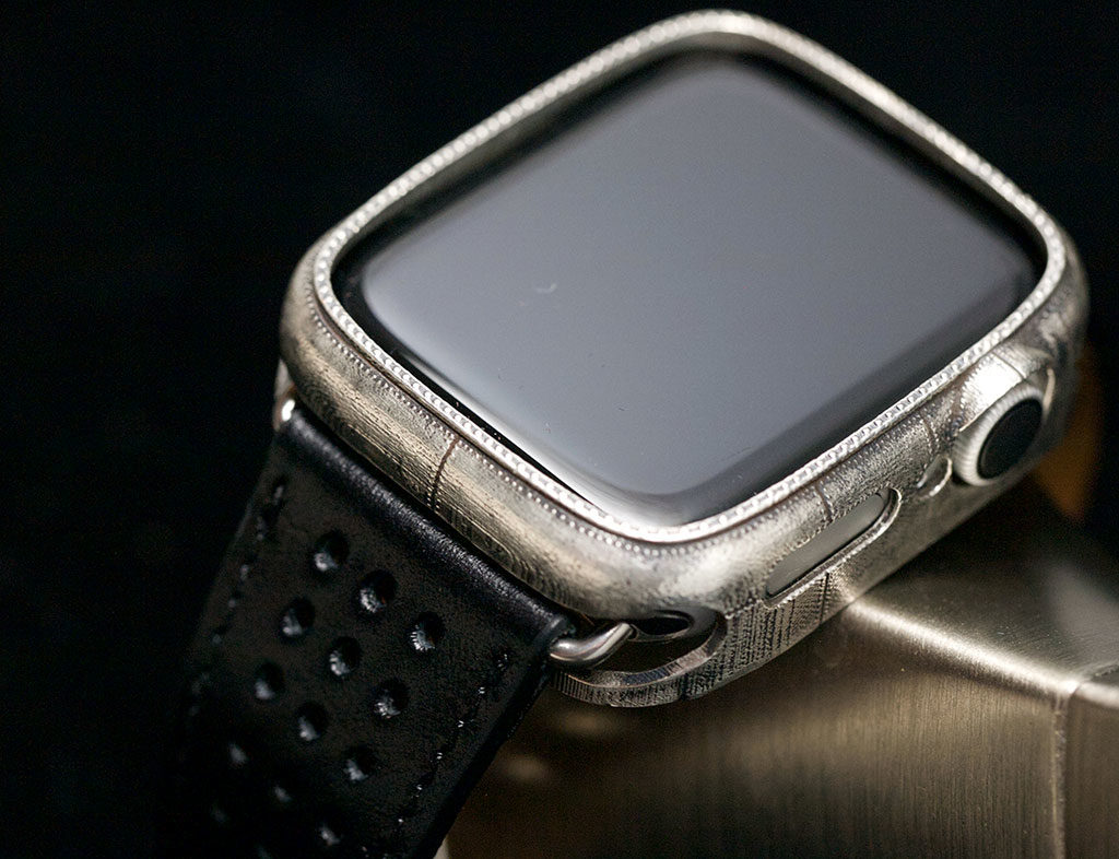 44 mm silver ironclad apple watch cover by J O Y C O M P L E X