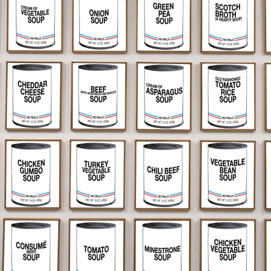32 Generic Soup Cans